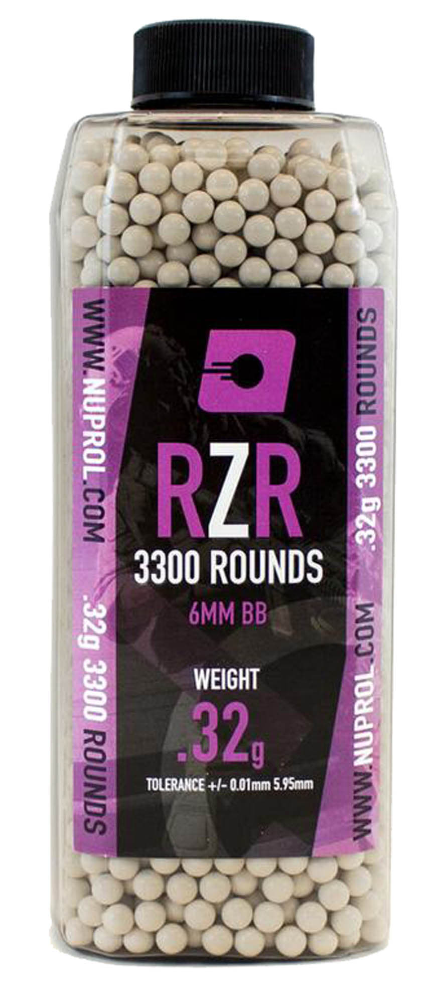 Billes Airsoft 6mm RZR 0.32g bouteille 3300 bbs - 0,32 - Nuprol