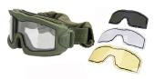 Masque série AERO Thermal OD avec 3 écrans - Lancer Tactical