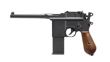Réplique pistolet GNB à gaz C96 noir full metal 1,3J - HFC