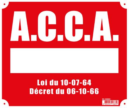 Panneau ''A.C.C.A.'' 30 x 25 cm - AKYLUX 'A.C.C.A'