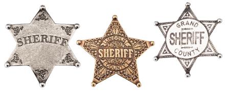 Etoile de sherif - Etoile de shérif 5 branches en bronze