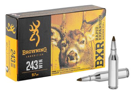 Munition grande chasse Browning cal. 243 Win - Munitions Browning cal. 243 Win BXR 97 gr - grande chasse