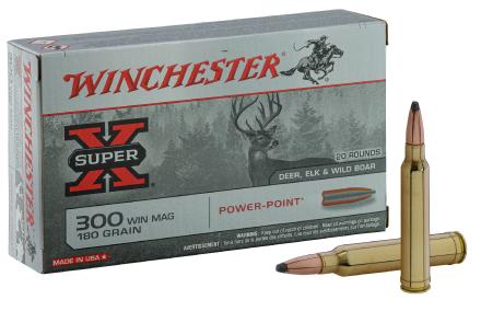 Munitions Winchester cal . 300 Win Mag - grande chasse - Balle Power Point