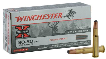 Munition grande chasse Winchester Cal. 30-30 win - Ogive Power Point 150 gr