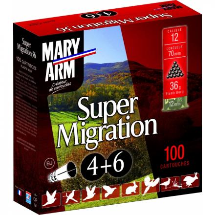 Cartouches Mary Arm Super Migration 36g Duo - Cal. 12/70 - Super Migration 36 P4 6