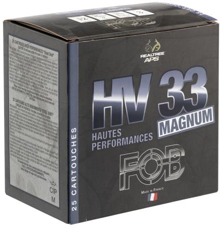 Cartouches Fob HV 33 Acier haute performance Magnum - Cal. 12/76 - HV 33 MAG. Cal.12-76, culot de 22, 33 gr, N°4A