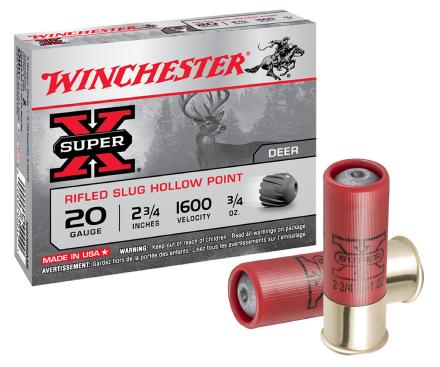 Cartouche Winchester SUPER-X - Cal 20/70 - CART,SLUG,SUPER-X,RIFLED,20-70,21g,5/250.......new 2021