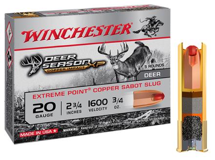 Cartouche Winchester DEER SEASON sans plomb - Cal 20/70 - Deer Season Sans Plomb