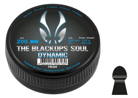 Plombs The Black Ops Soul DYNAMIC Cal. 5,5 mm - PLOMBS The BLACK OPS soul DYNAMIC