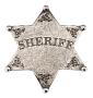 Etoile de sherif - Etoile de shérif 6 branches en argent