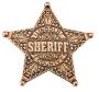 Etoile de sherif - Etoile de shérif 5 branches en bronze