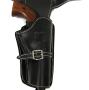 Ceinturon noir avec un holster pour revolver Western - CEINTURON 1 PLACE NOIR