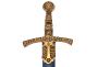 Réplique Denix d'épée médiévale Française - EPEE FLEUR DE LYS FOURREAU BLEU 109 CM