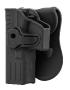 Holster rigide Quick Release pour Glock 17 Gaucher - Noir - BO Manufacture
